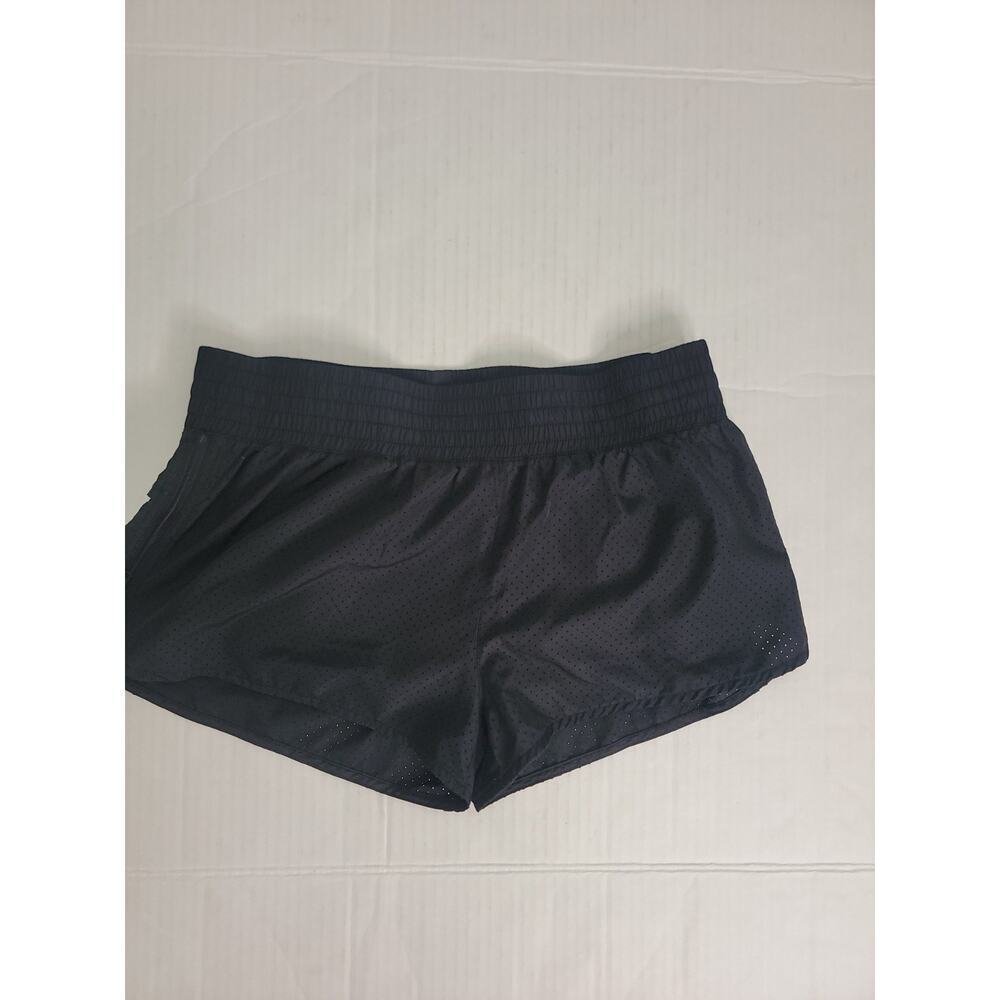 Lorna Jane Athletic Shorts Womens SZ L Running Perforated Lined Athleisure Black